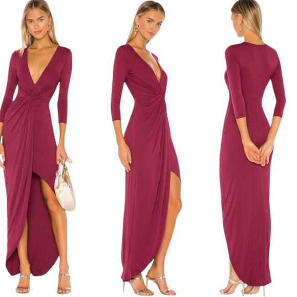Lovers + Friends Dresses & Skirts - NWT Lovers + Friends Sundance Maxi Dress Raspberry Size S Revolve Wedding Guest